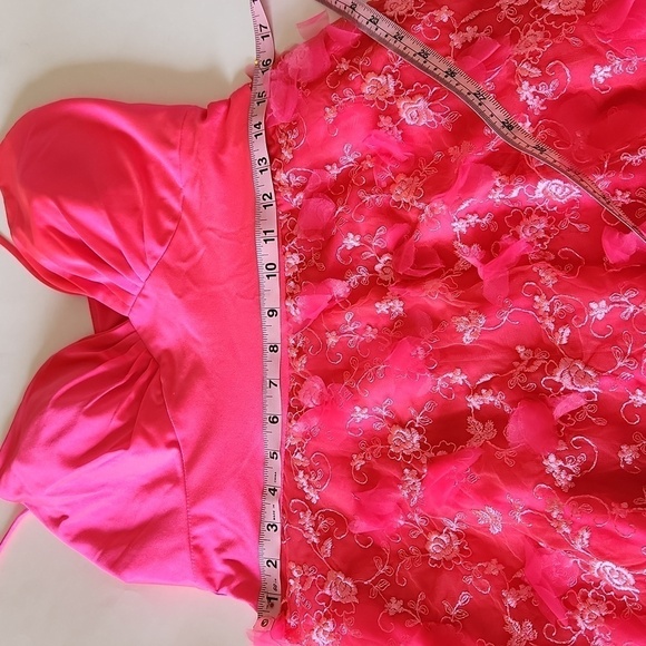 Hebeos Women's Size S Princess Pink Spaghetti Strap Sleeveless Mini Party Dress - Picture 14 of 16